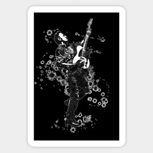 Bruce Springsteen The Boss Watercolor Splatter Black and White 05 Magnet